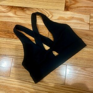 Fabletics Black Twist Sports Bra